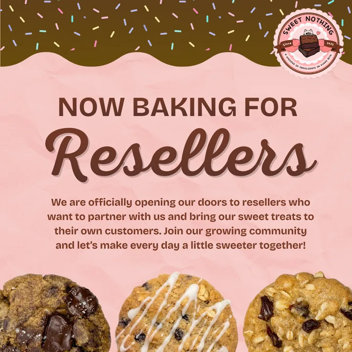 Static ad: “Now baking for resellers” recruitment post